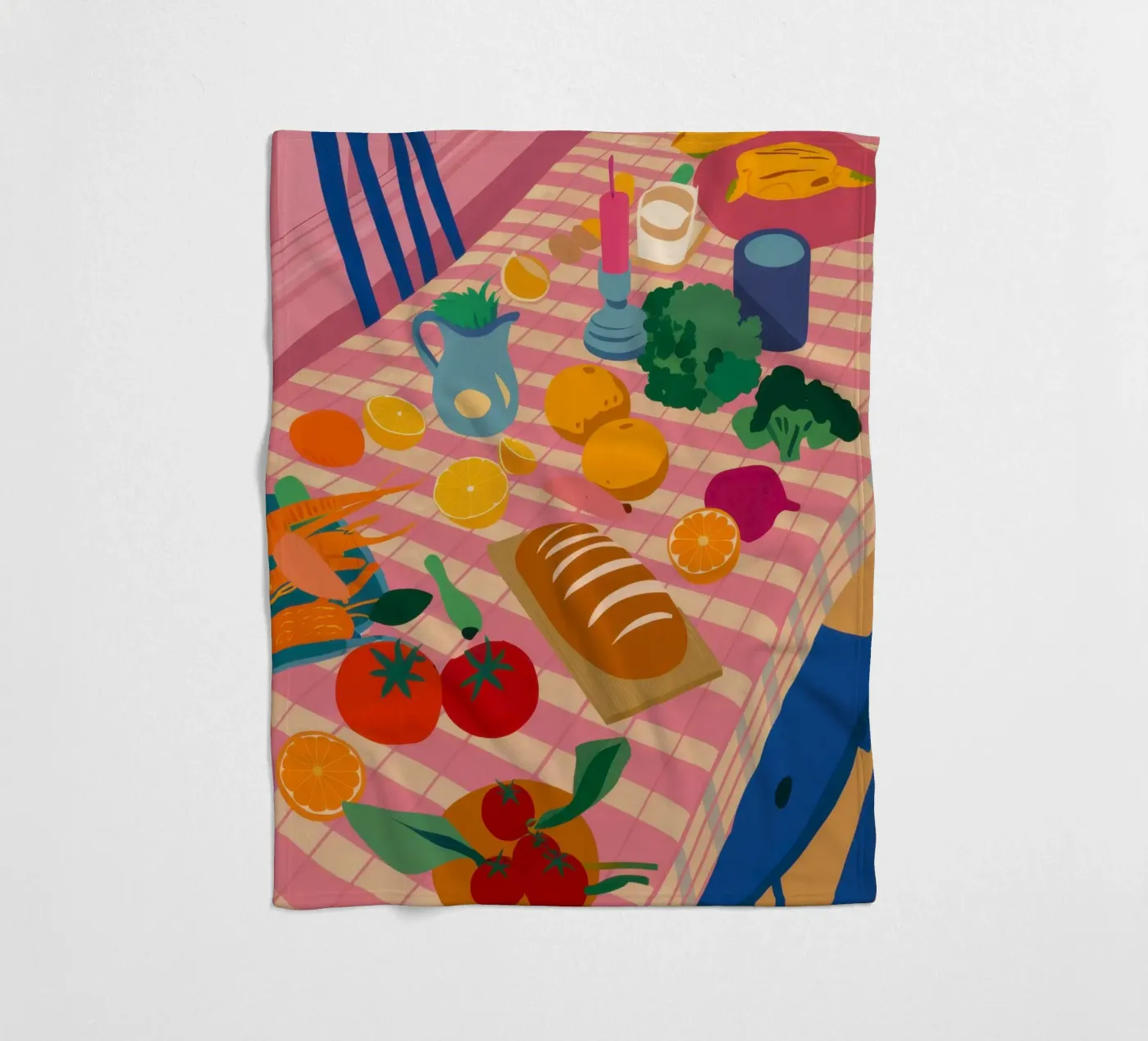 Rustikaler Mittagstisch Fleecedecke von Trace Brush