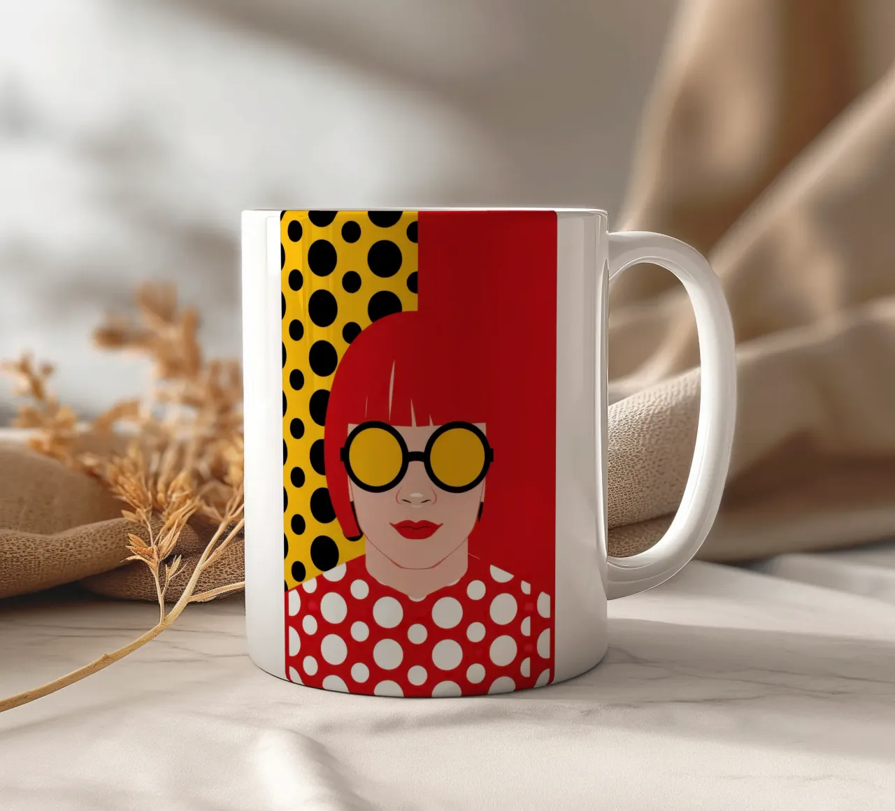 Pop Art a pois tazza in ceramica da Gaia Viesta
