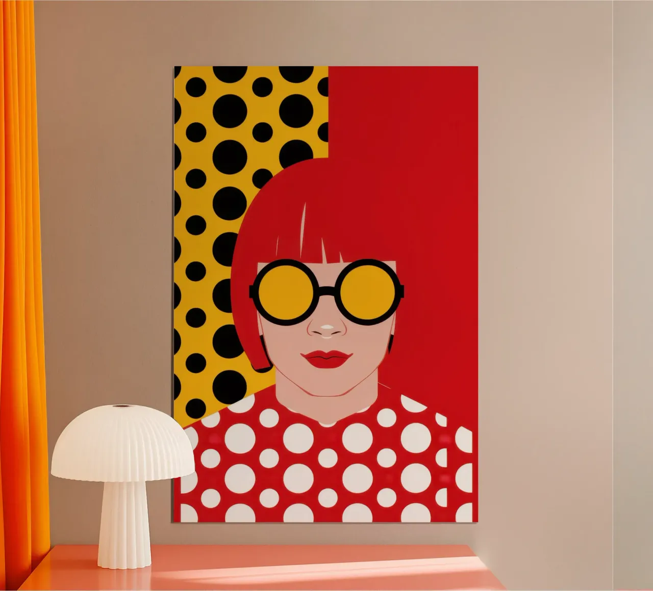 Pop Art a pois poster con telaio in plastica da Gaia Viesta