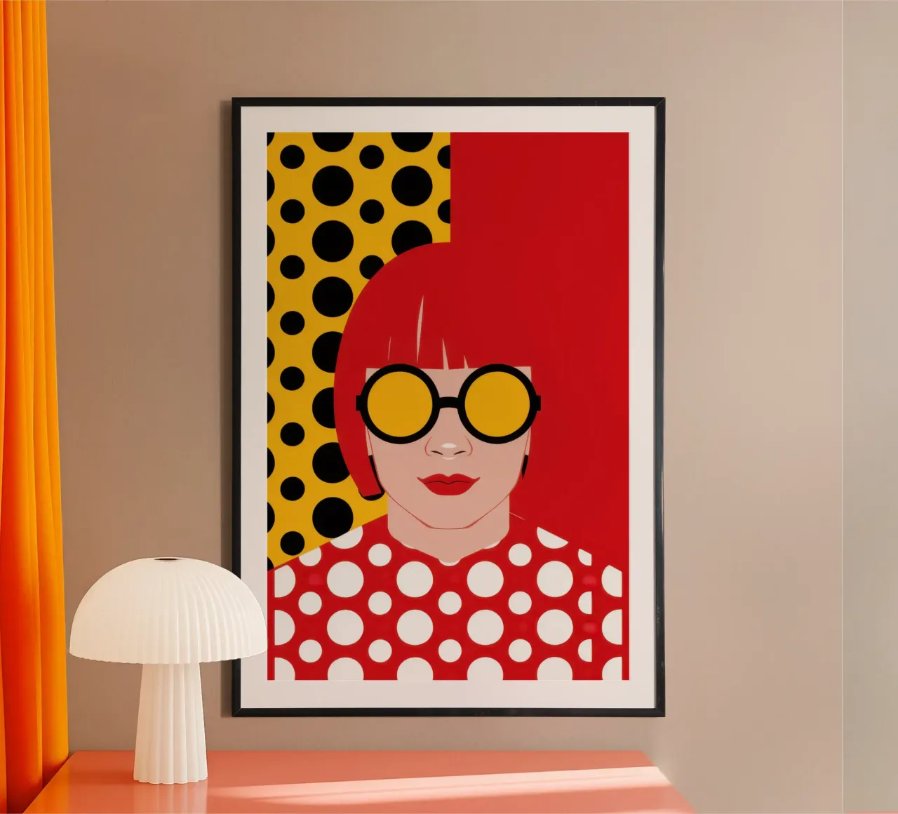 Pop Art a pois poster con telaio in plastica da Gaia Viesta