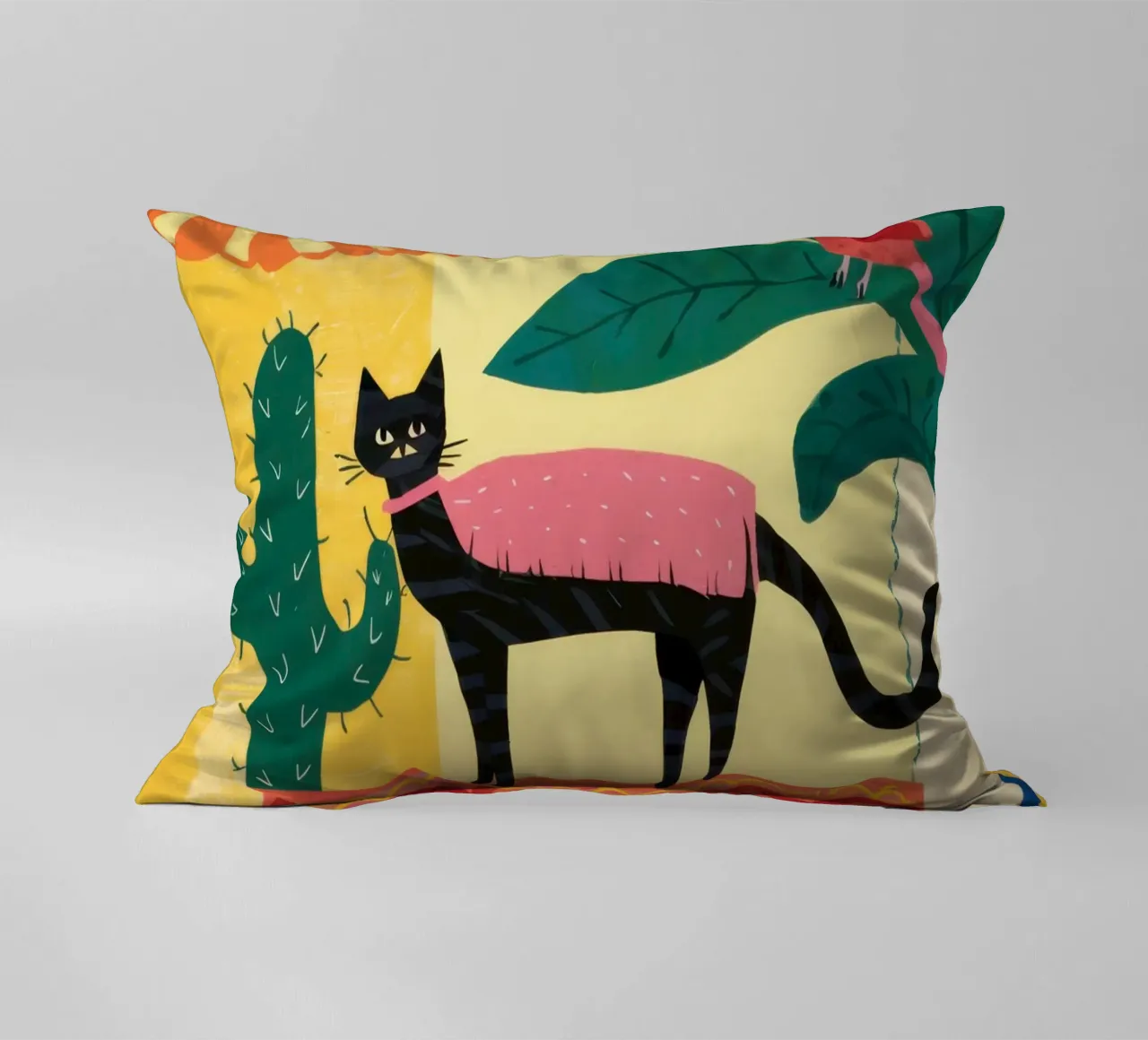 Totem gatto del deserto cuscino da Trace Brush