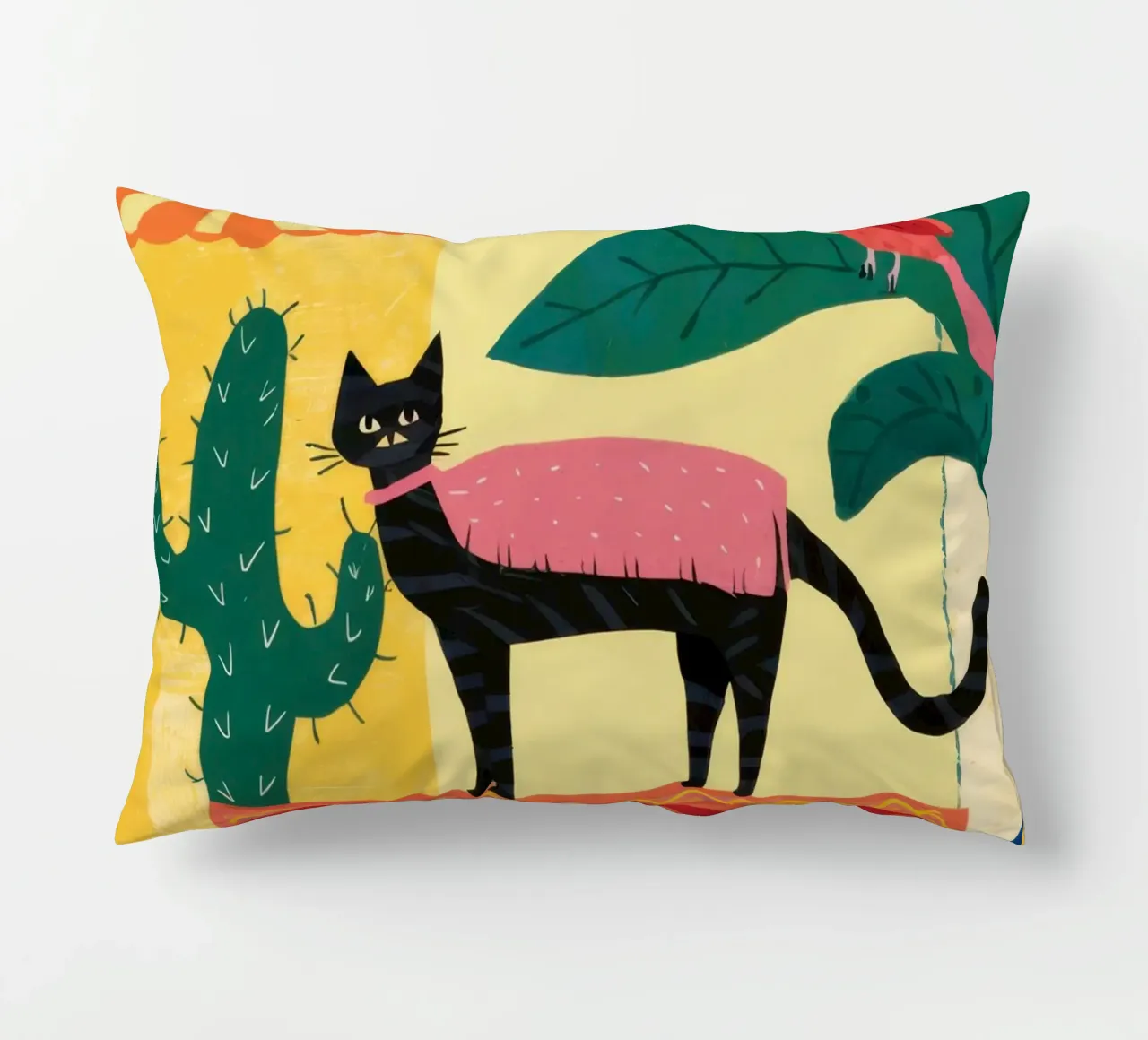Totem gatto del deserto cuscino da Trace Brush