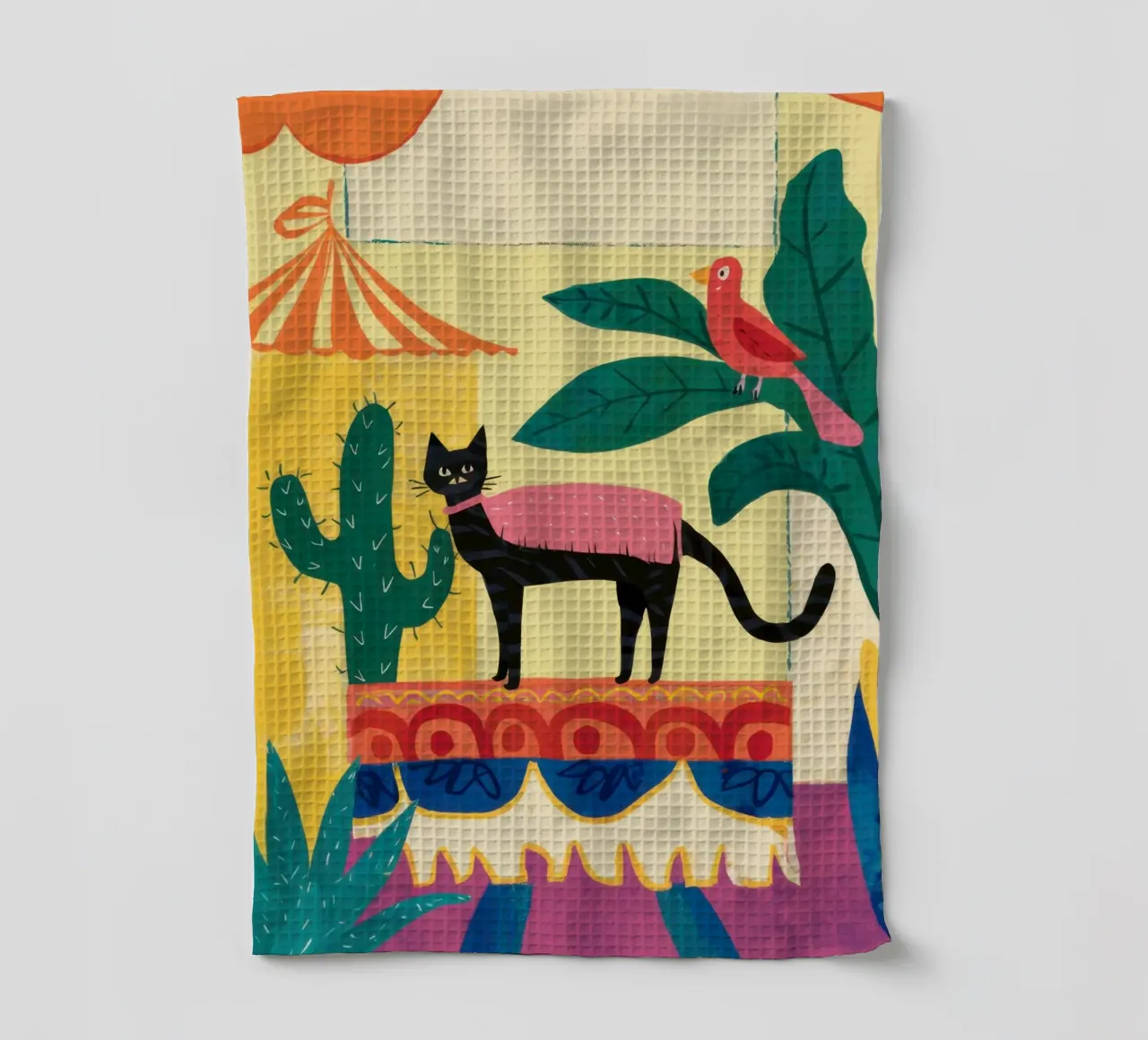 Totem gatto del deserto canovaccio da cucina da Trace Brush