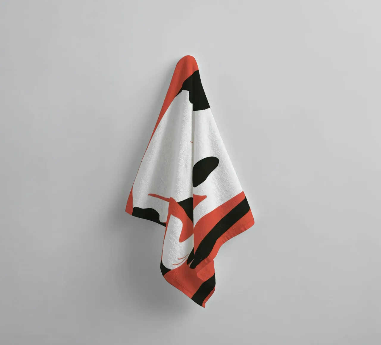 The Yin Yang Cat towel by Luna Aura