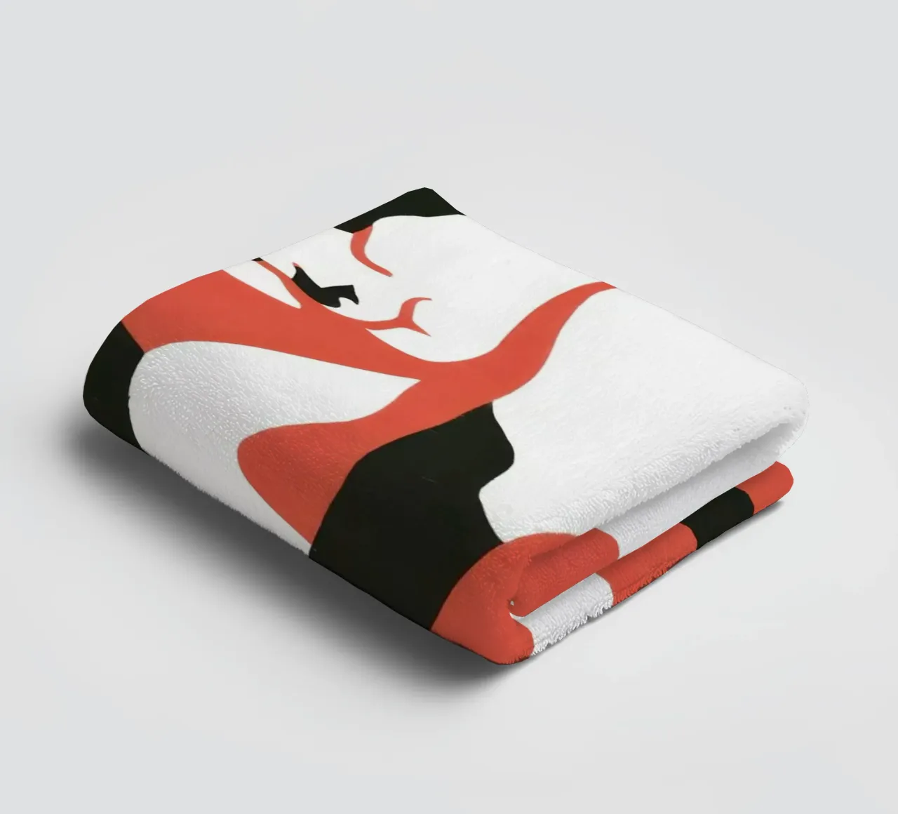 The Yin Yang Cat towel by Luna Aura