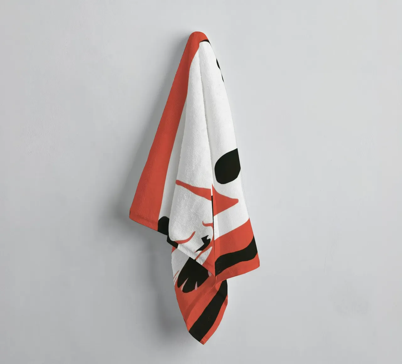 The Yin Yang Cat towel by Luna Aura