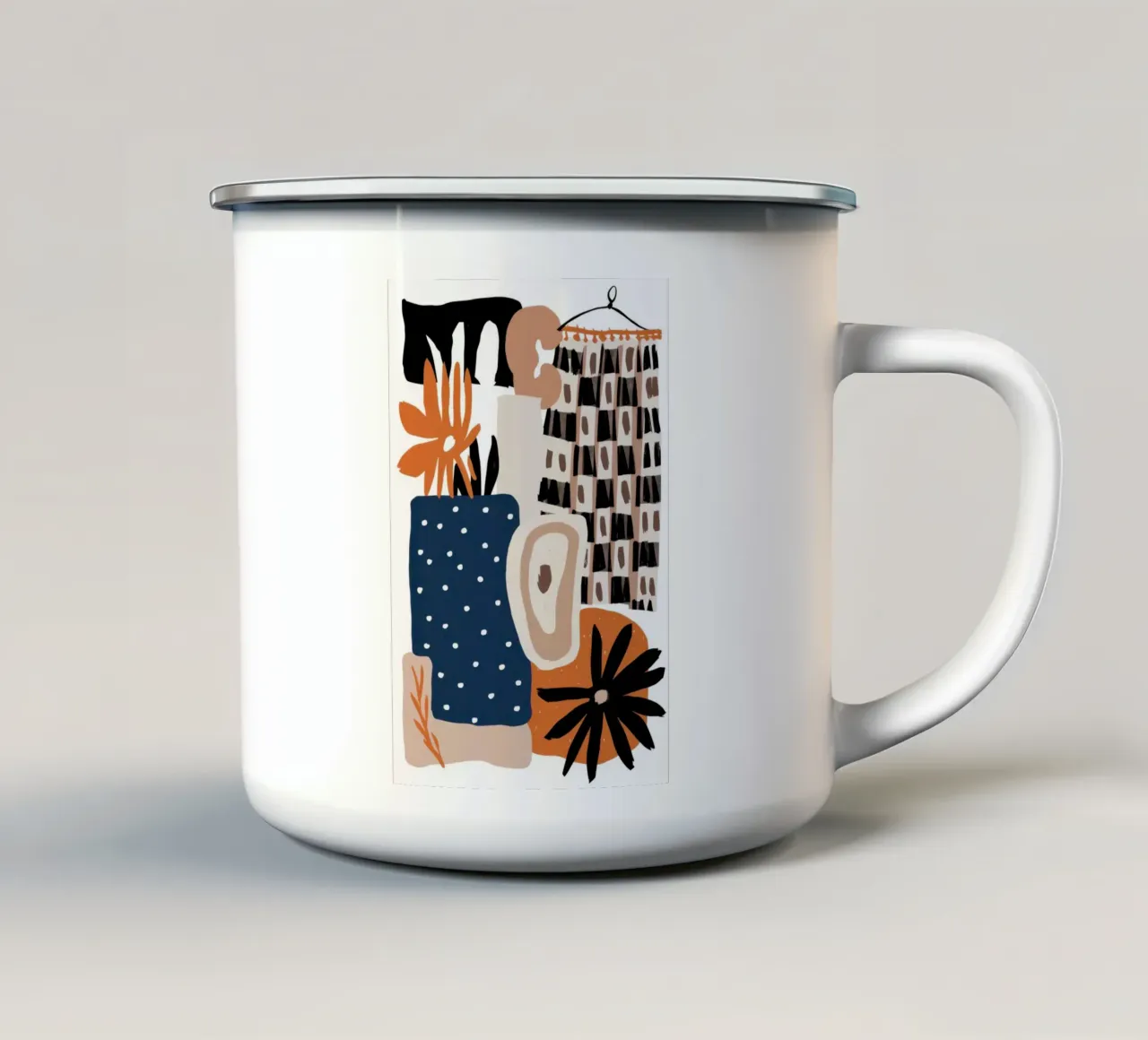 Fioritura urbana astratta tazza in smalto da Gaia Viesta