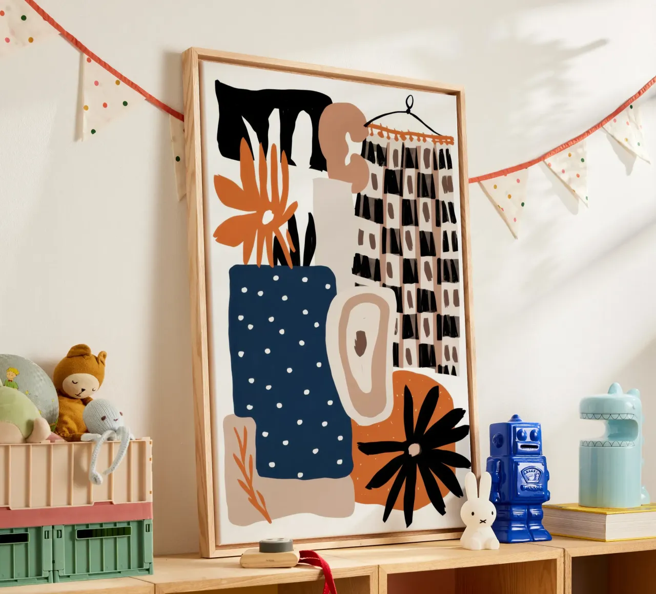 Abstracte stedelijke bloei canvas met Baklijst van Gaia Viesta