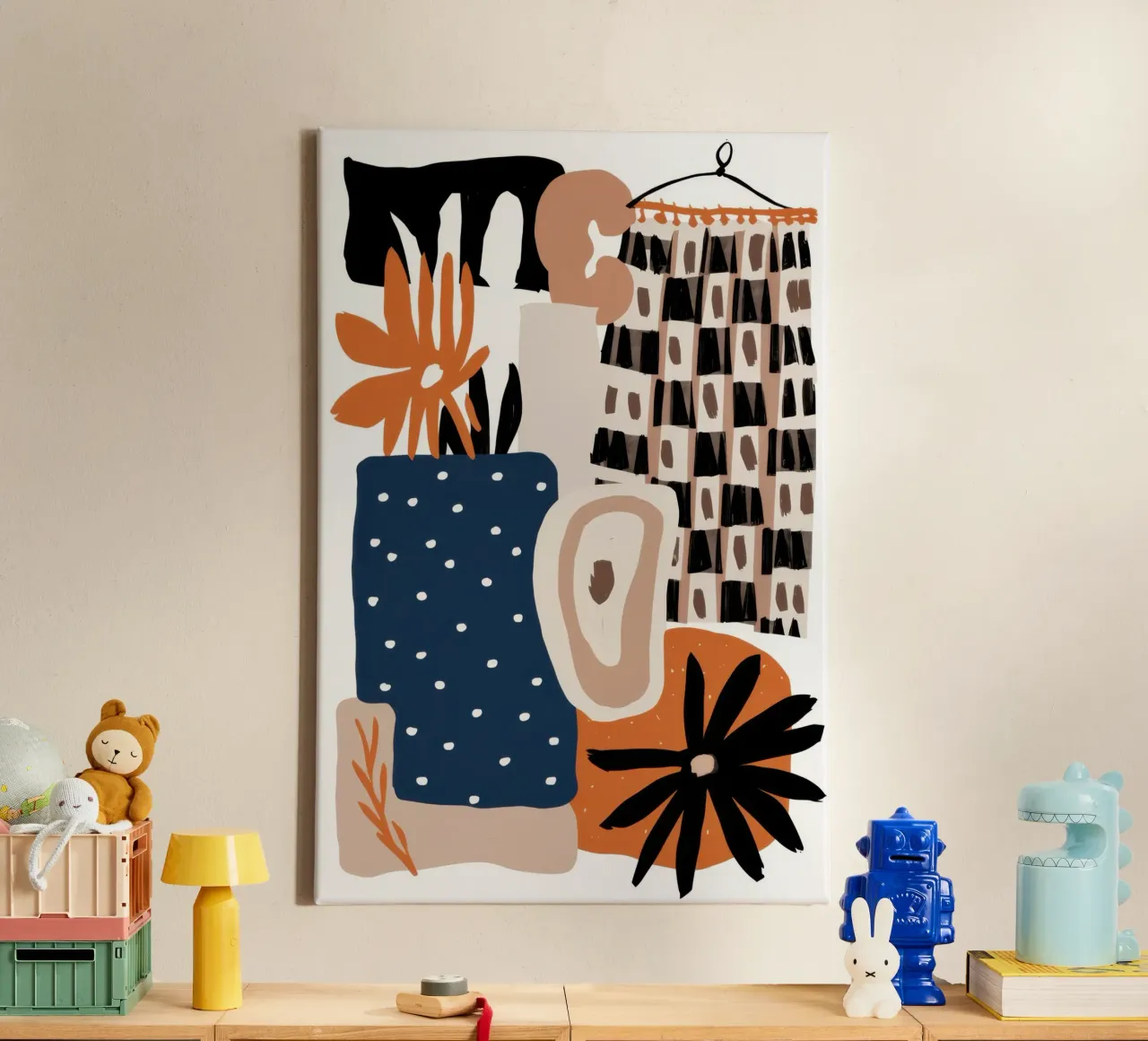 Abstracte stedelijke bloei canvas met Baklijst van Gaia Viesta