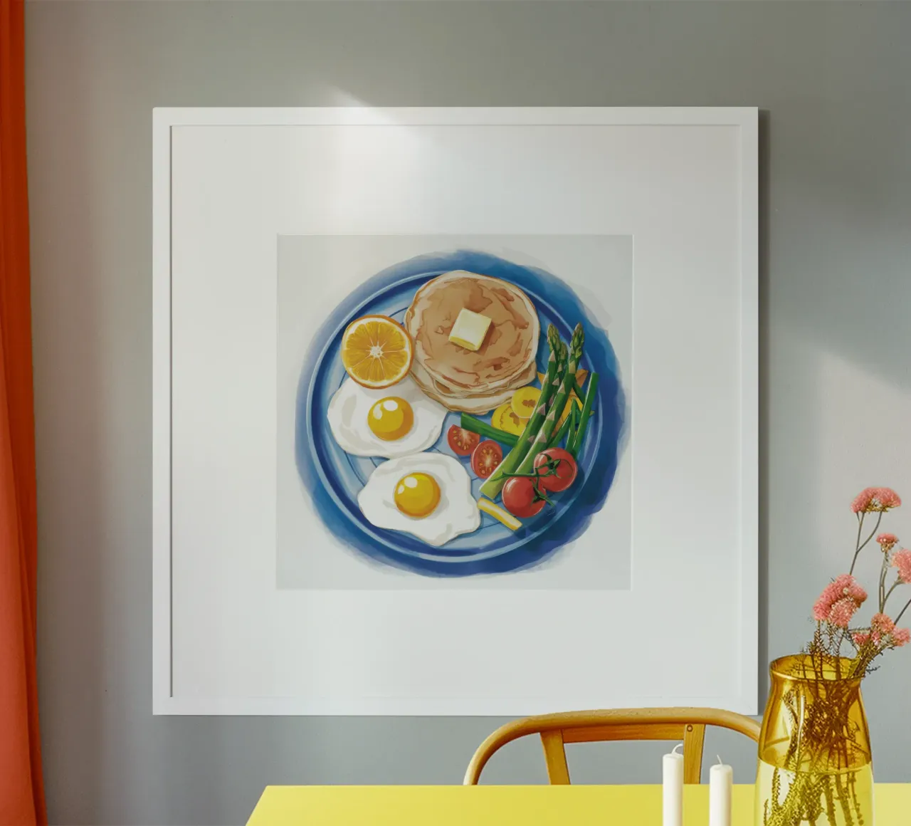 Piatto unico per la colazione poster con telaio in plastica da Gaia Viesta