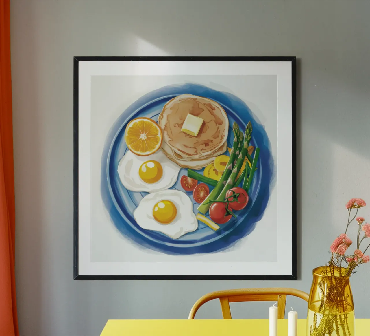 Piatto unico per la colazione poster con telaio in plastica da Gaia Viesta