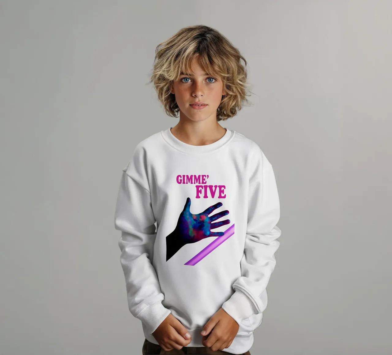 GIMME FIVE 5 felpa bambino da Vintage Van Gogh