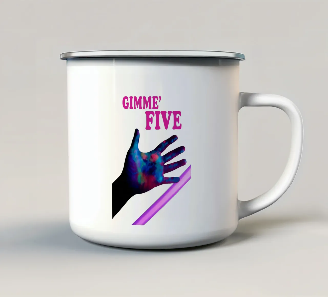 GIMME FIVE 5 tazza in smalto da Vintage Van Gogh