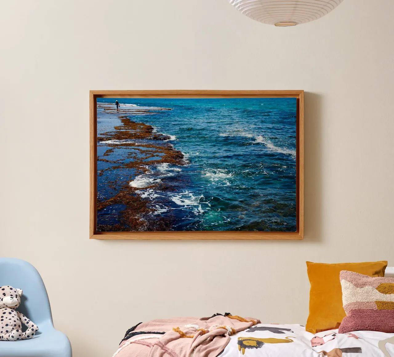 Sdot Yam strand #5 canvas met Baklijst van Tal Paz-Fridman