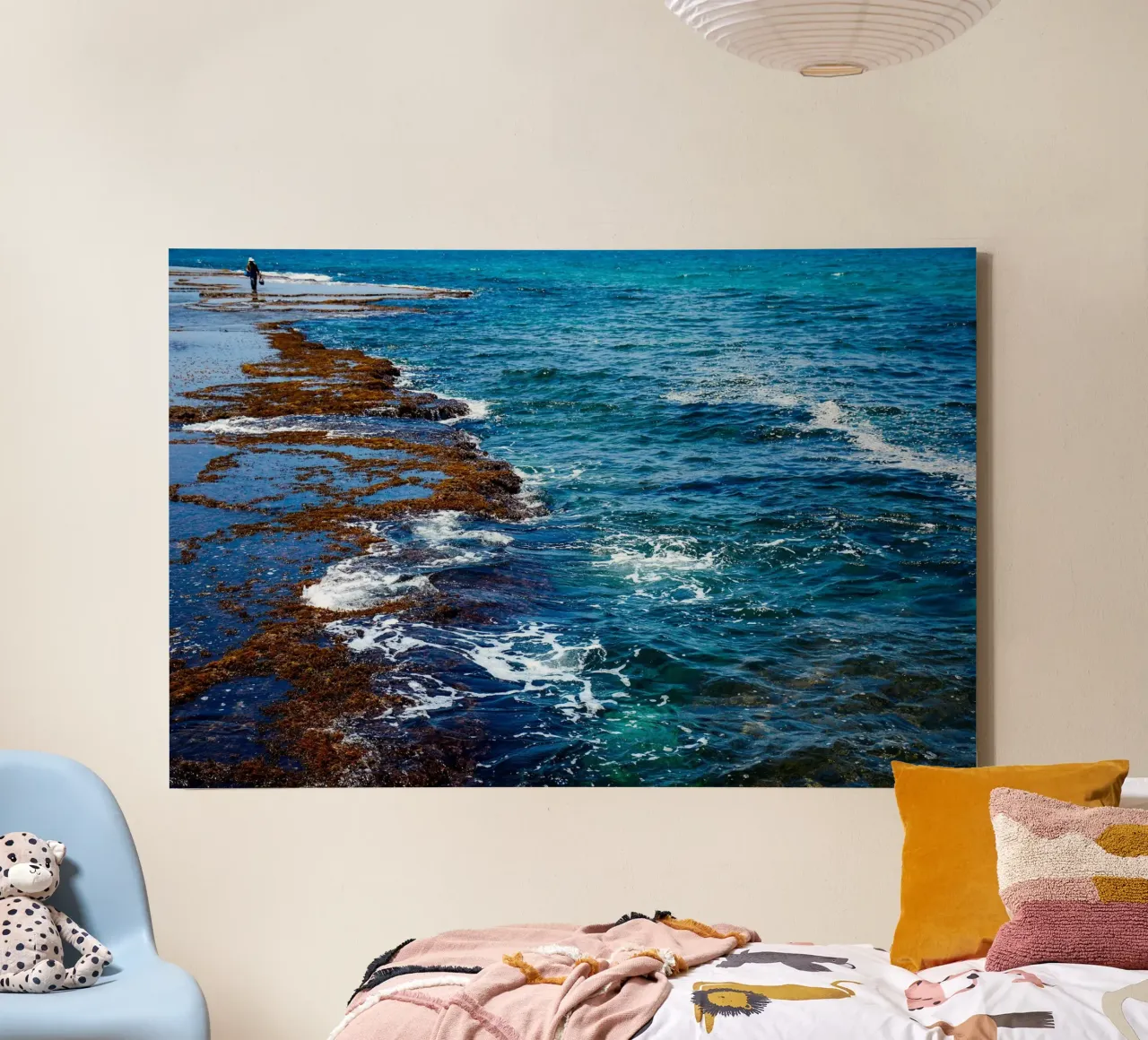 Sdot Yam strand #5 canvas met Baklijst van Tal Paz-Fridman