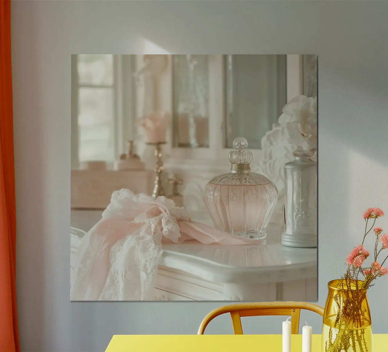 Sussurri in rosa poster con telaio in plastica da StillVibe Home
