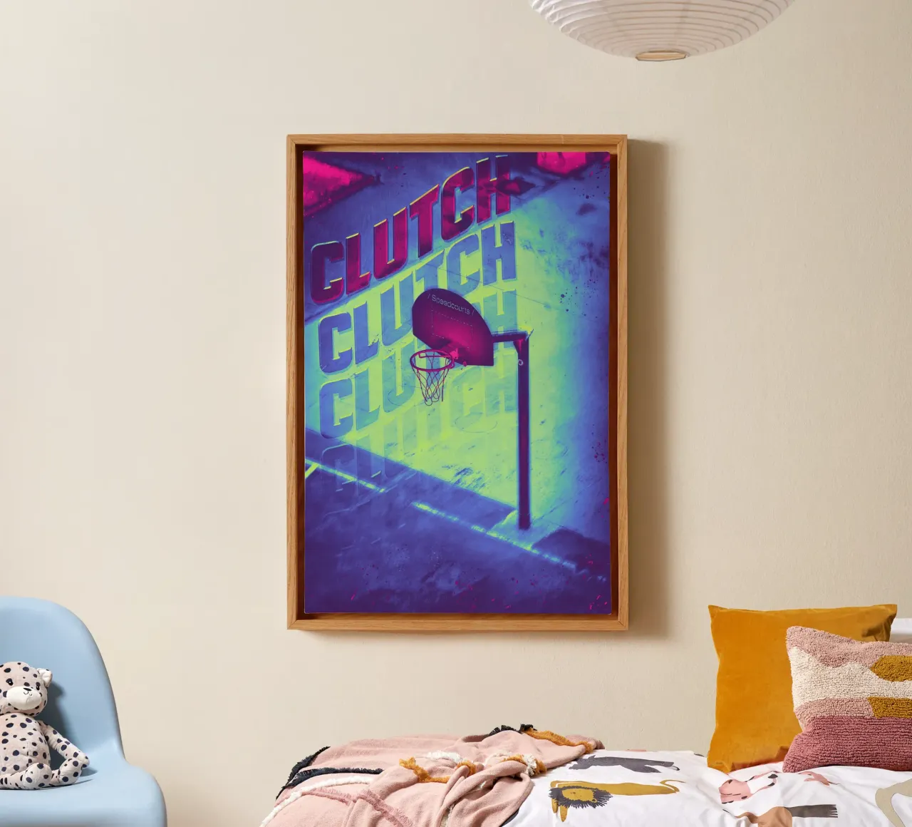 Clutch - Basketball canvas met Baklijst van athlete.art