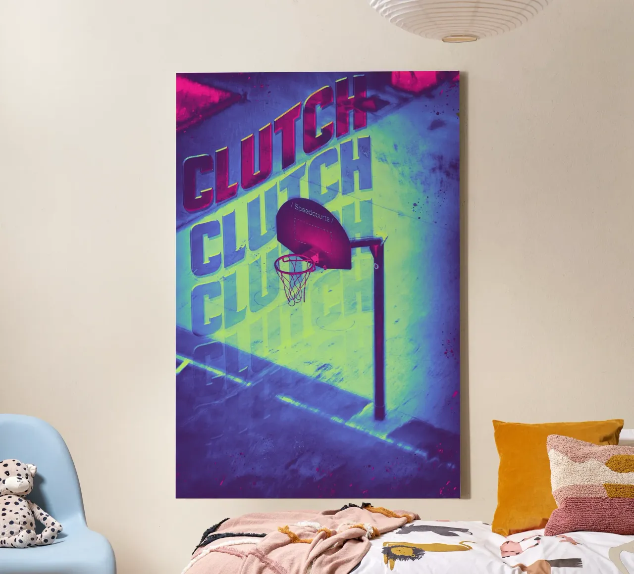 Clutch - Basketball canvas met Baklijst van athlete.art