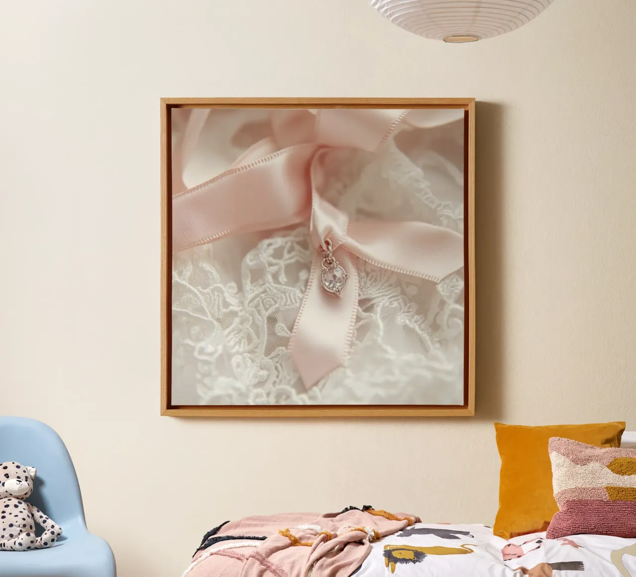 Zijden aandenken canvas met Baklijst van StillVibe Home