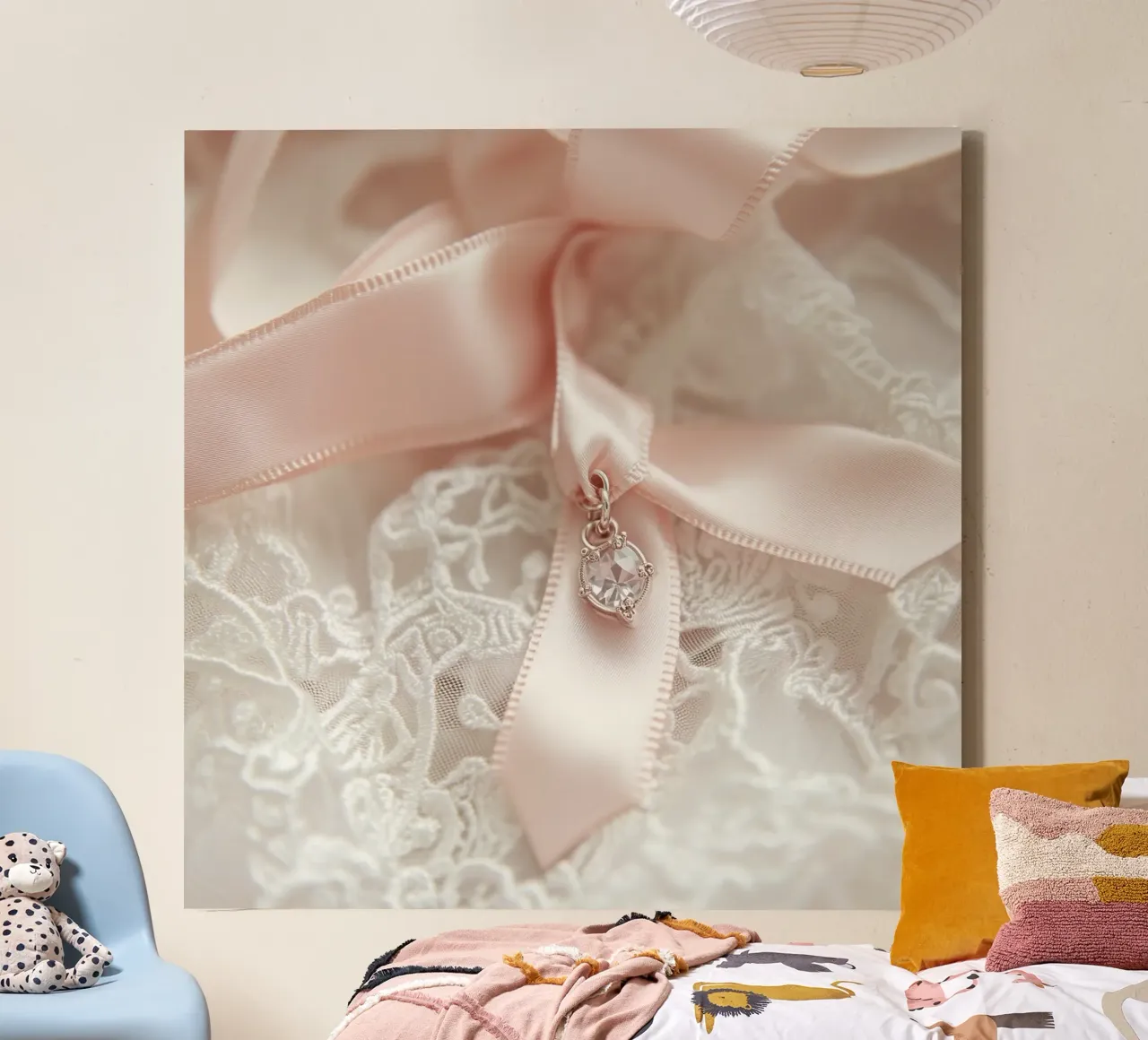 Zijden aandenken canvas met Baklijst van StillVibe Home