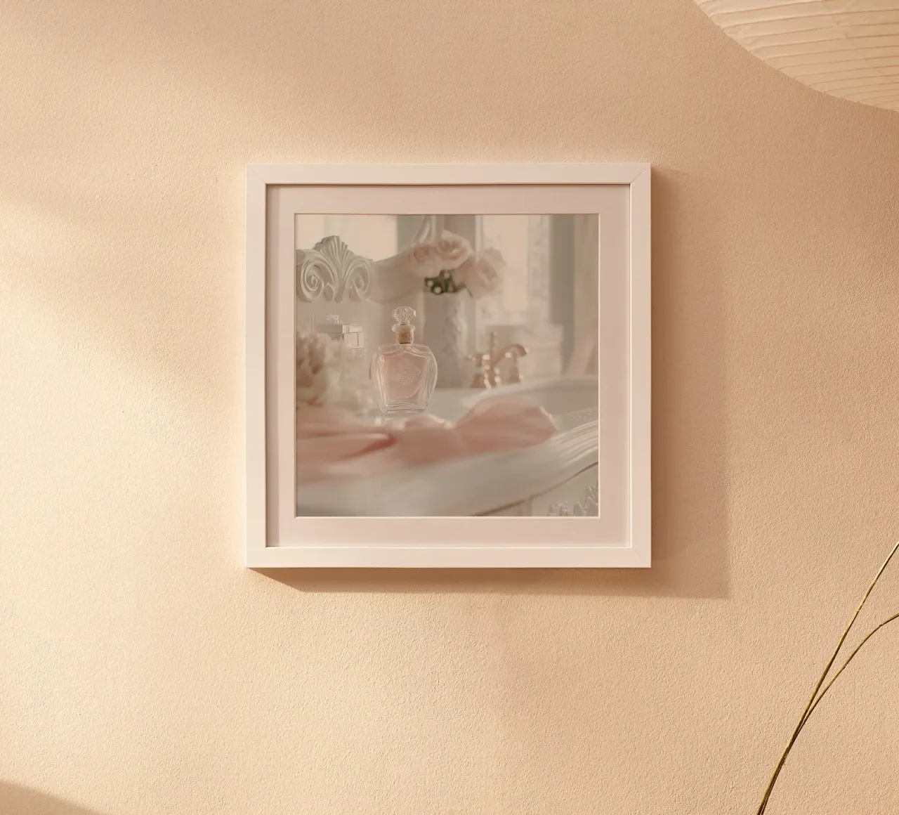 Sussurri in rosa poster con telaio in alluminio da StillVibe Home