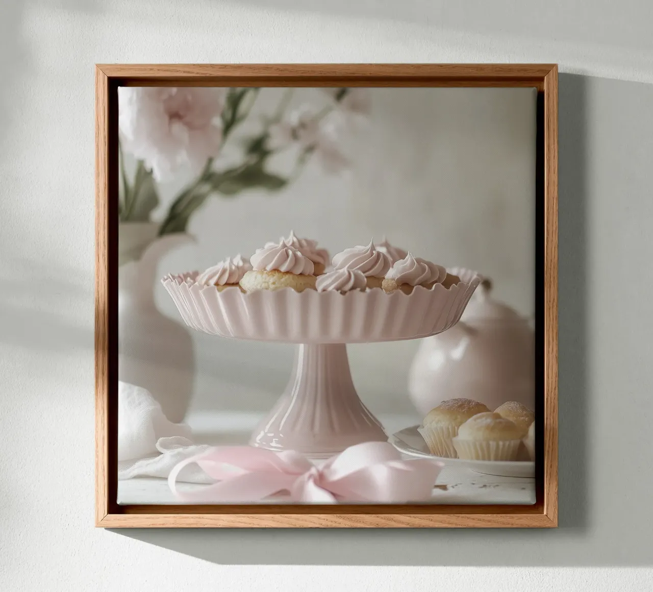 Sussurri in rosa tela con Cornice a cassetta da StillVibe Home