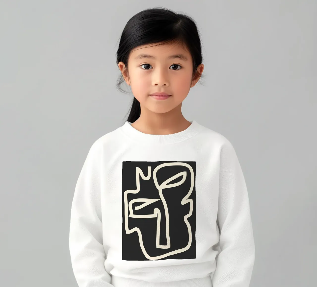 Linea astratta Face felpa bambino da ThingDesign