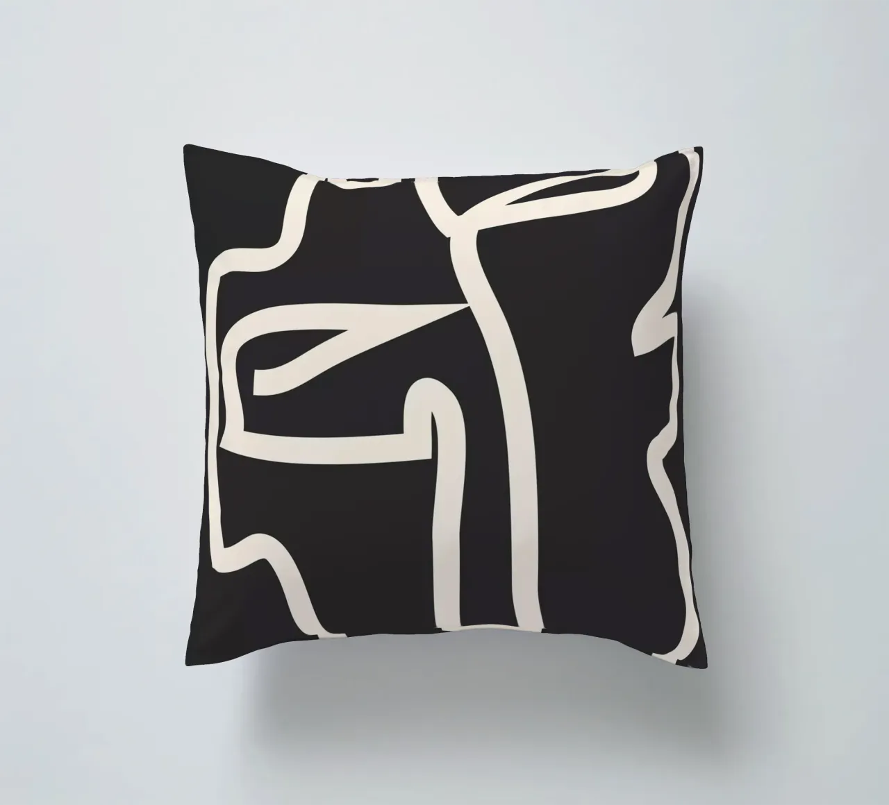Linea astratta Face cuscino da ThingDesign