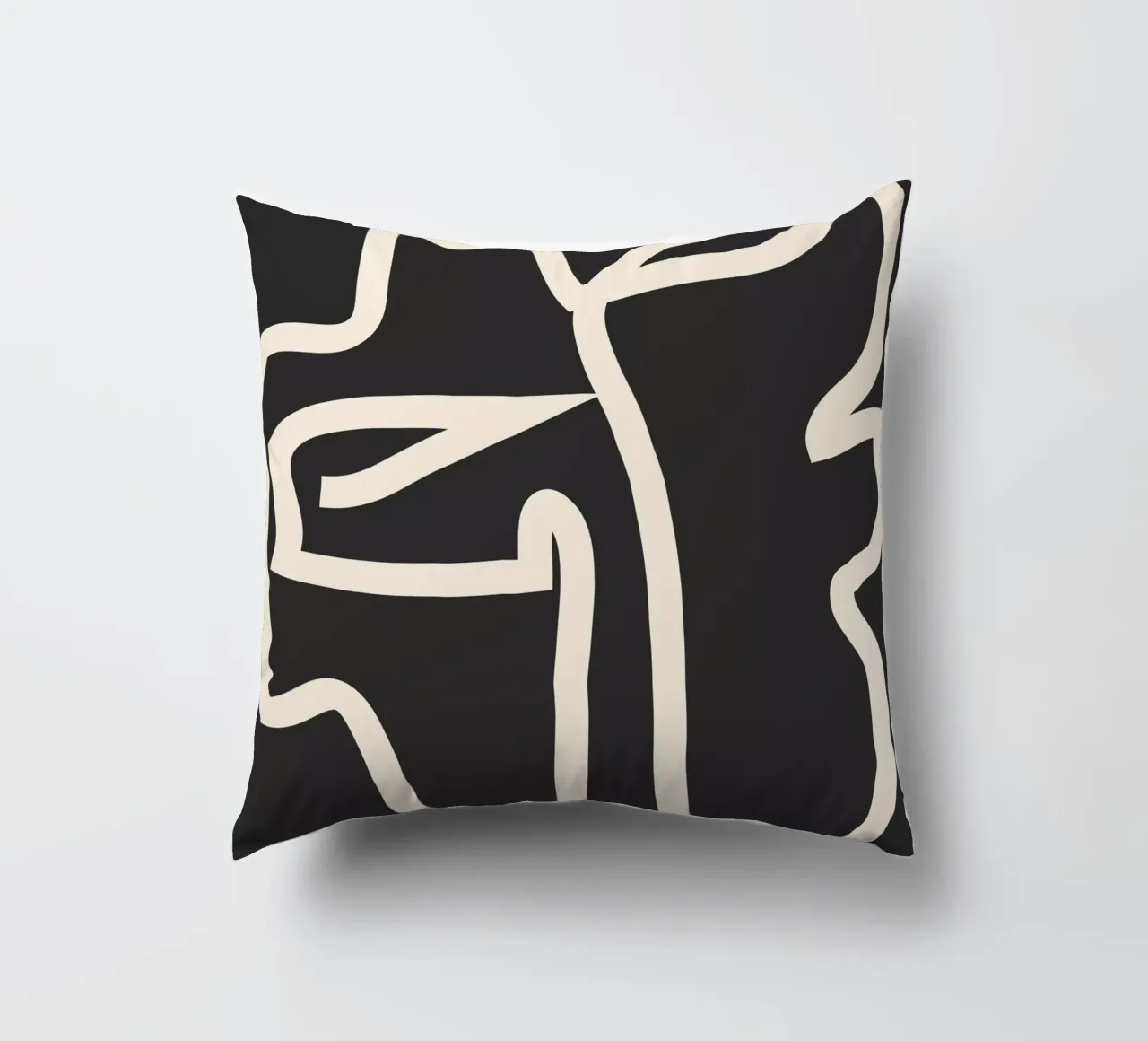 Linea astratta Face cuscino da ThingDesign
