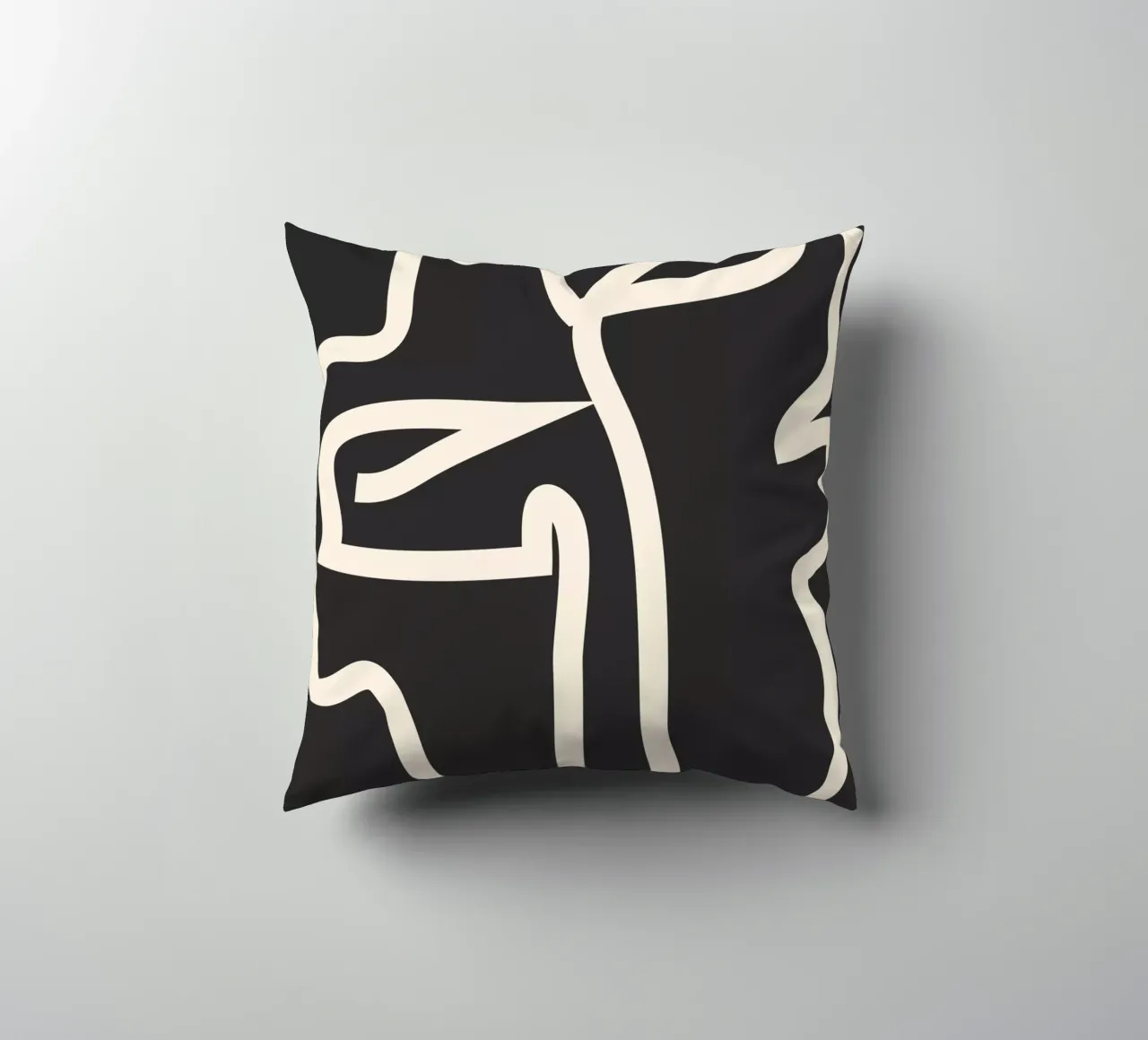 Linea astratta Face cuscino da ThingDesign
