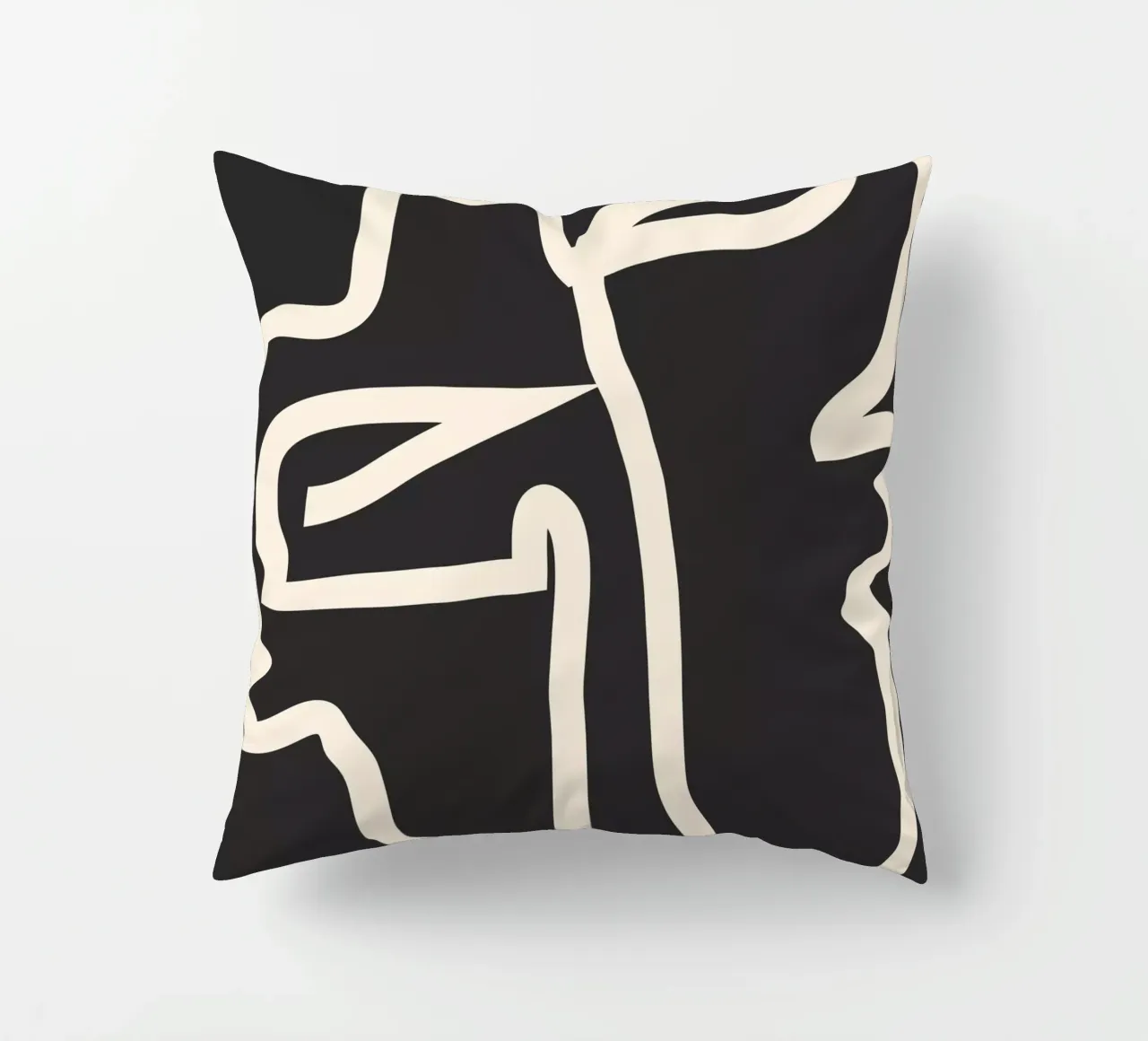 Linea astratta Face cuscino da ThingDesign