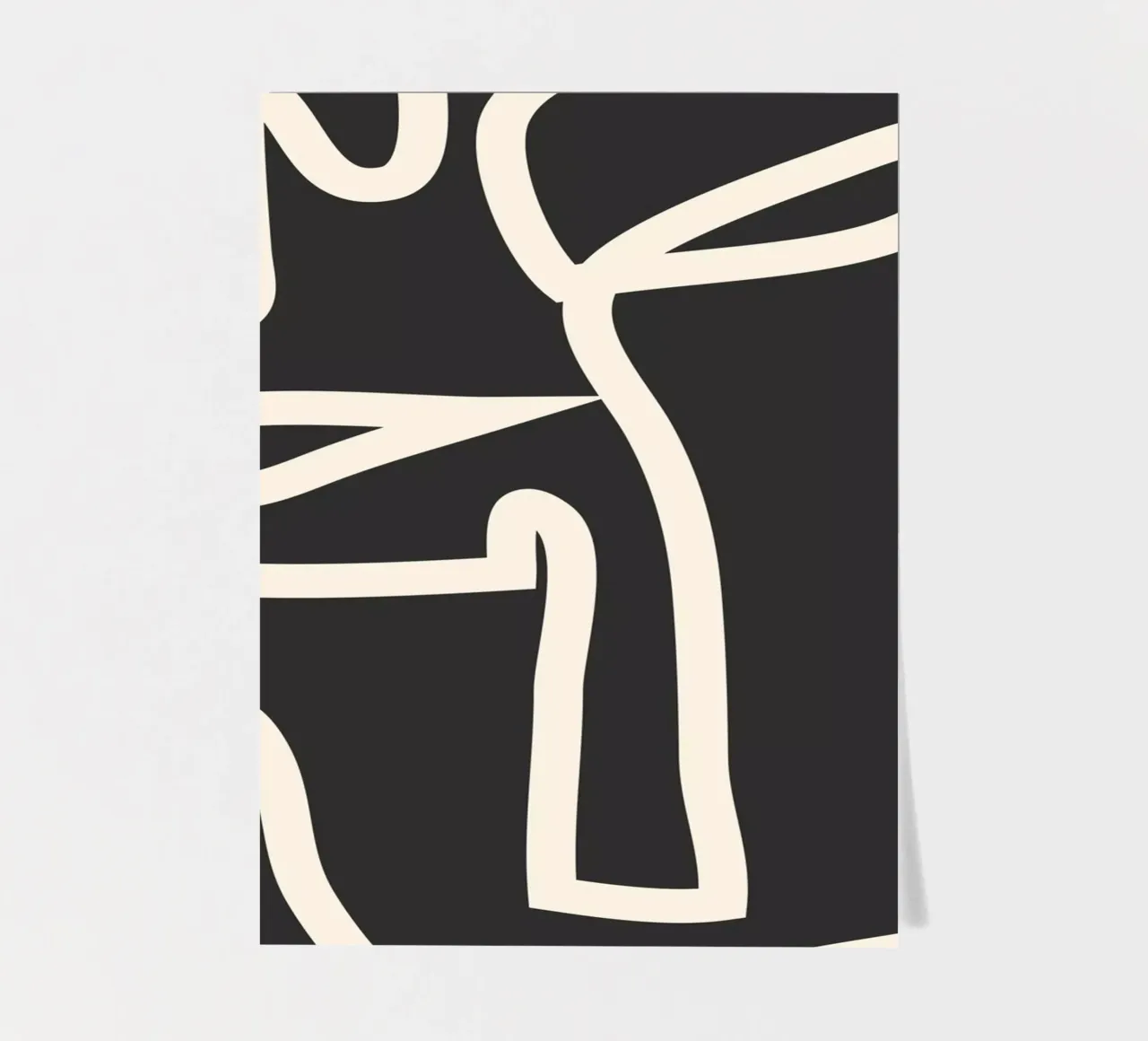 Abstract line art Face sticker sheet by ThingDesign