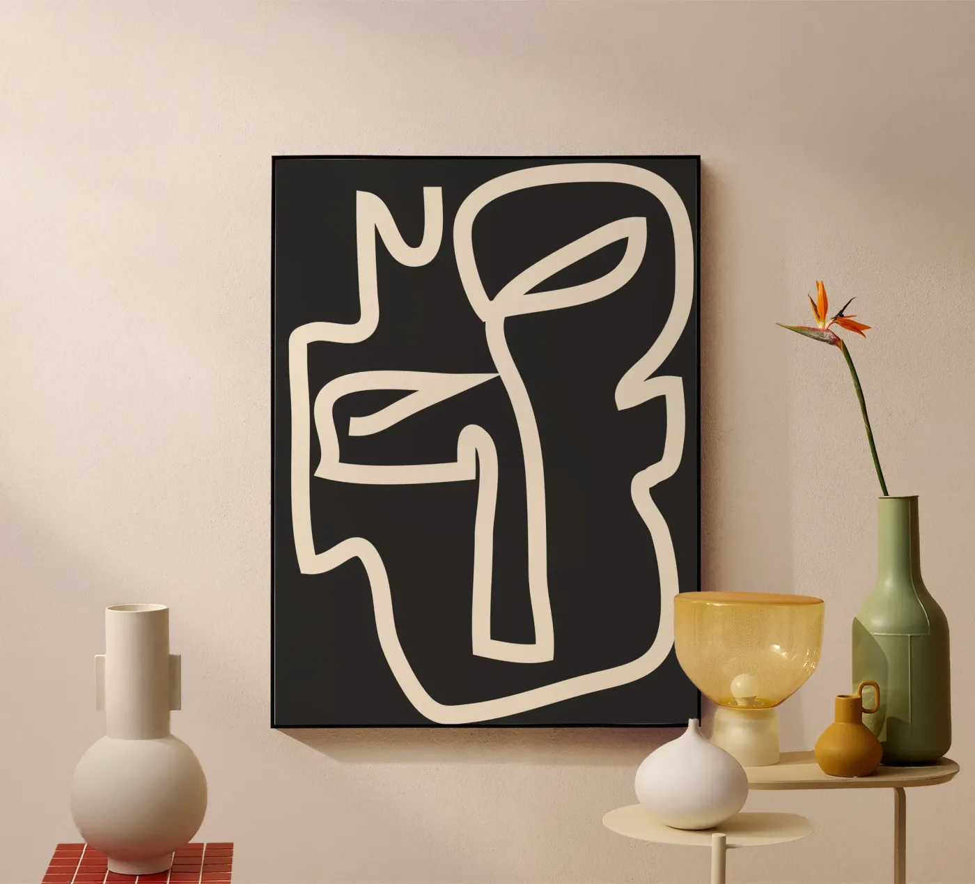 Linea astratta Face plexiglass da ThingDesign