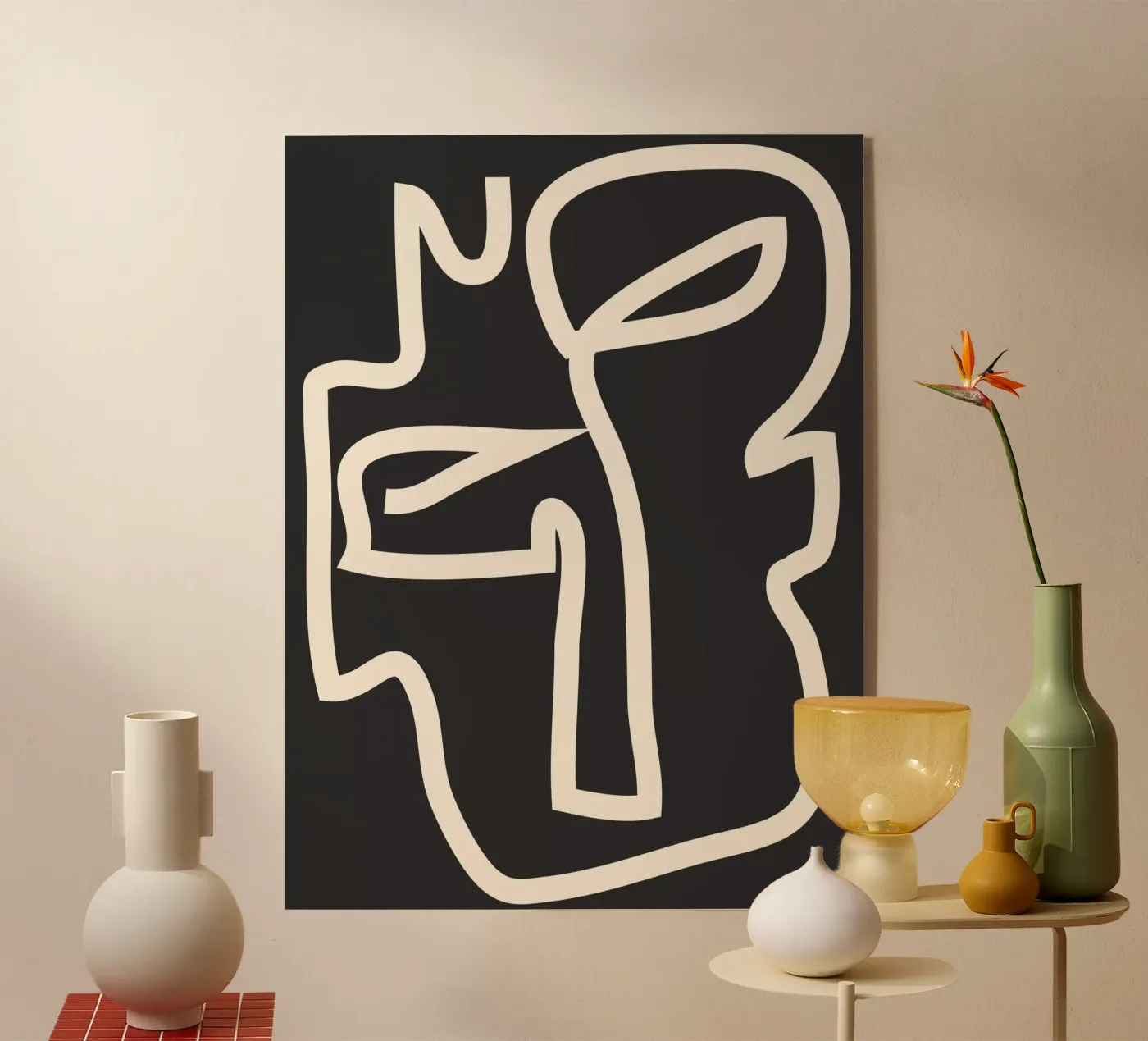 Linea astratta Face plexiglass da ThingDesign