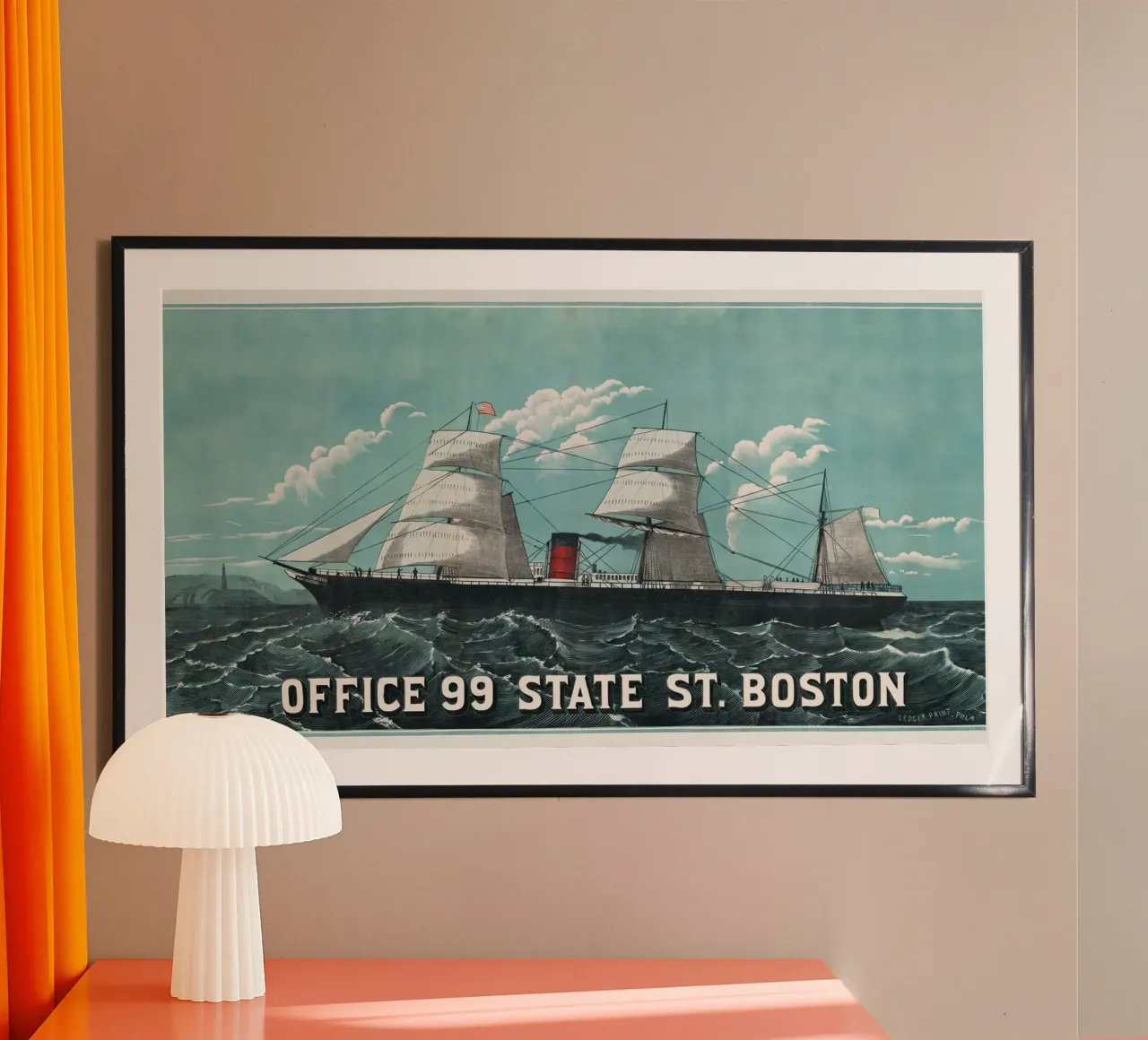 Vintage Ocean Liner Steamship Poster Boston Art Print poster da homdeco