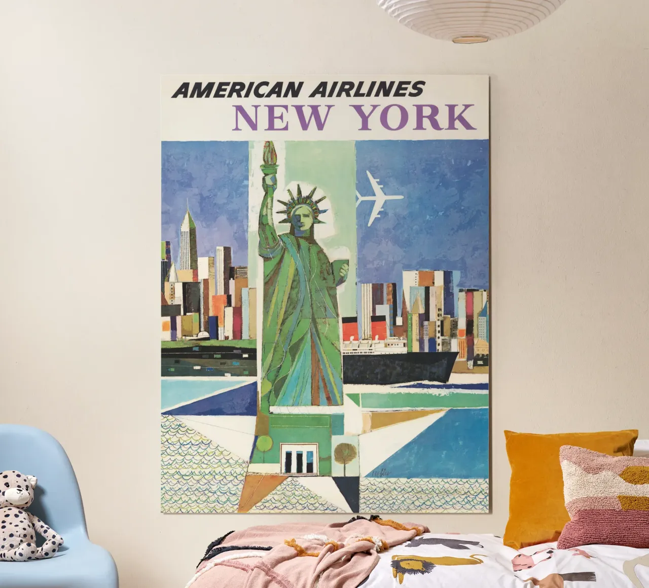 American Airlines New York Poster David Klein poster con telaio in plastica da homdeco