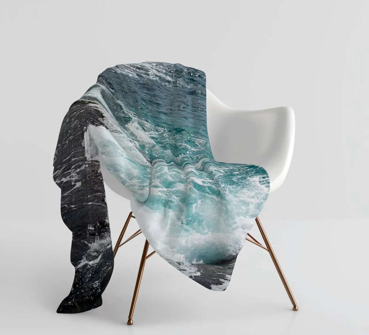Sdot Yam beach fleece blanket by Tal Paz-Fridman