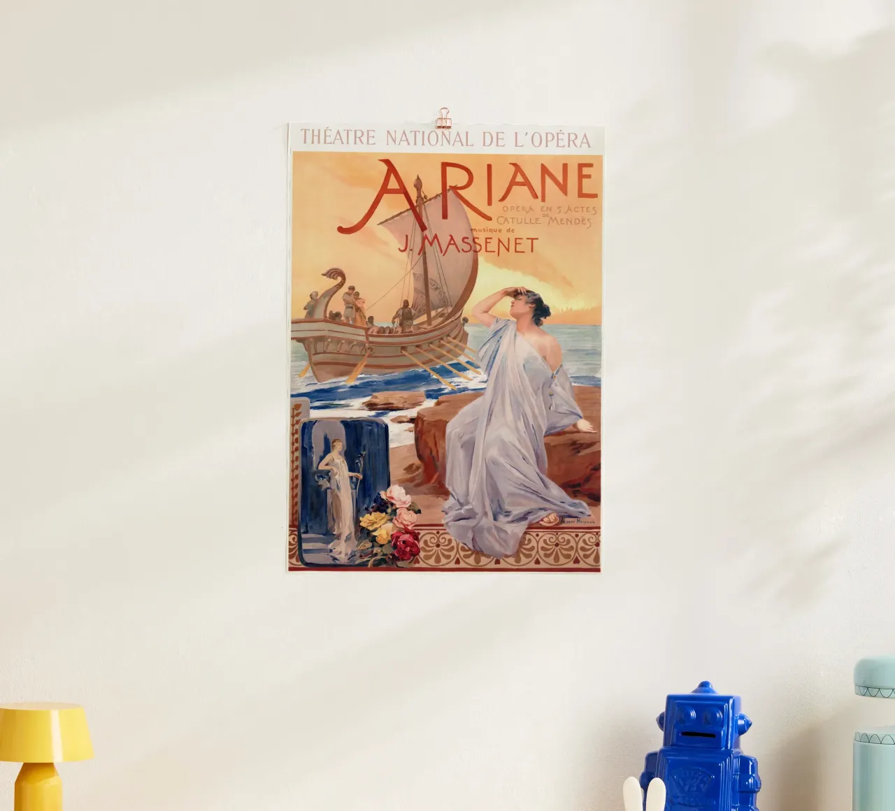 Poster d'epoca dell'opera Ariane Massenet Art Nouveau poster con telaio in plastica da homdeco
