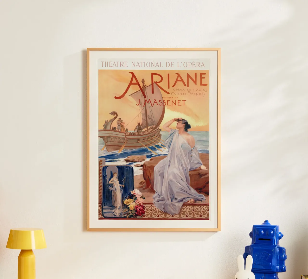 Poster d'epoca dell'opera Ariane Massenet Art Nouveau poster con telaio in plastica da homdeco