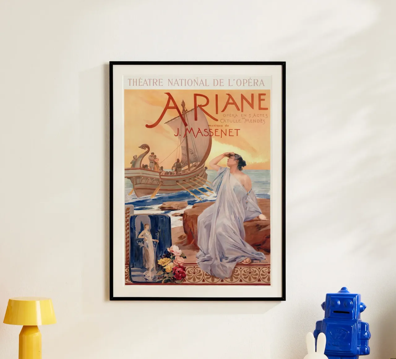 Poster d'epoca dell'opera Ariane Massenet Art Nouveau poster con telaio in plastica da homdeco