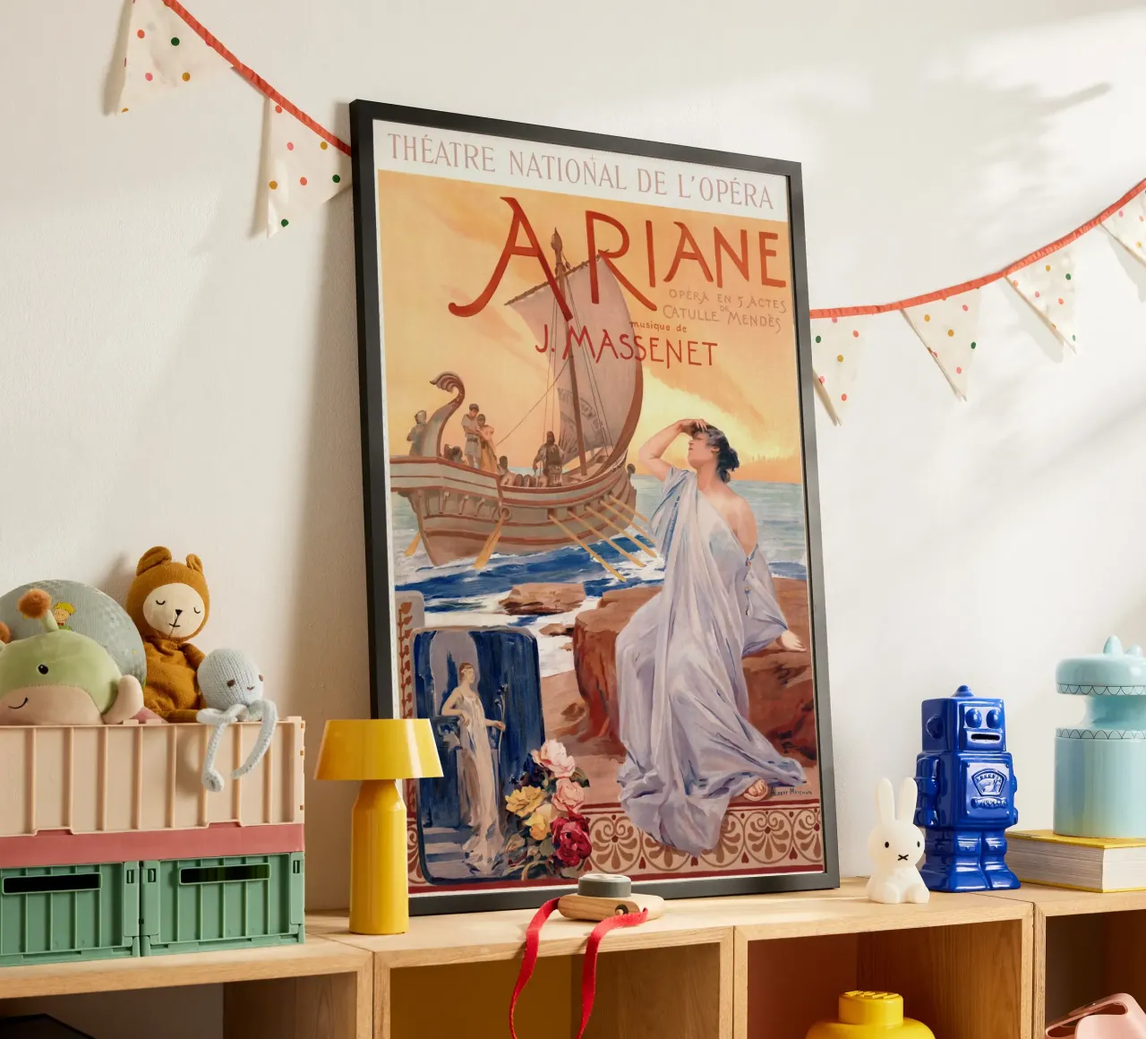 Poster d'epoca dell'opera Ariane Massenet Art Nouveau poster con telaio in plastica da homdeco
