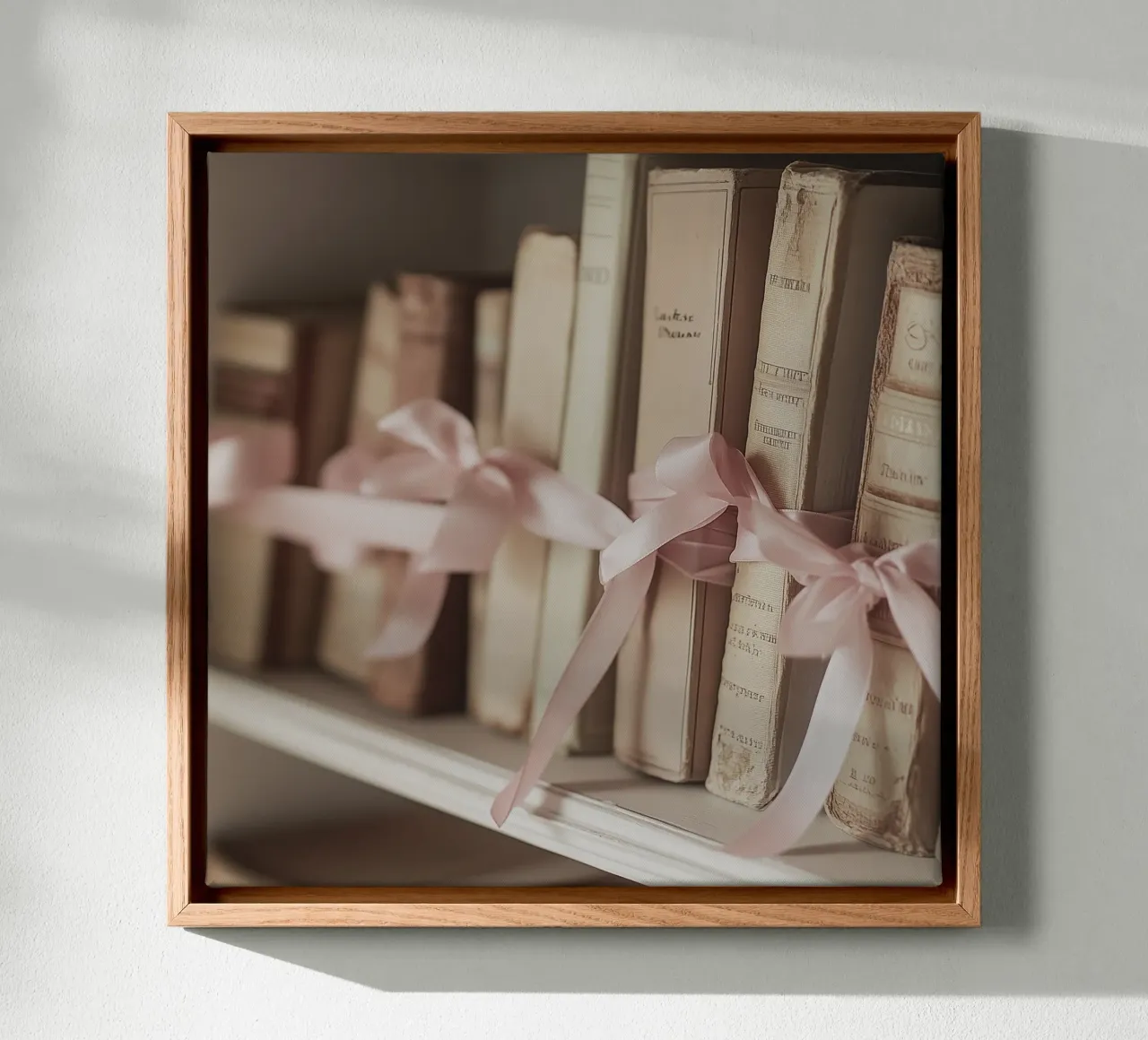 Sussurri in rosa tela con Cornice a cassetta da StillVibe Home