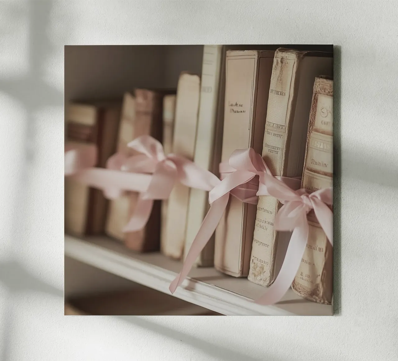 Sussurri in rosa tela con Cornice a cassetta da StillVibe Home