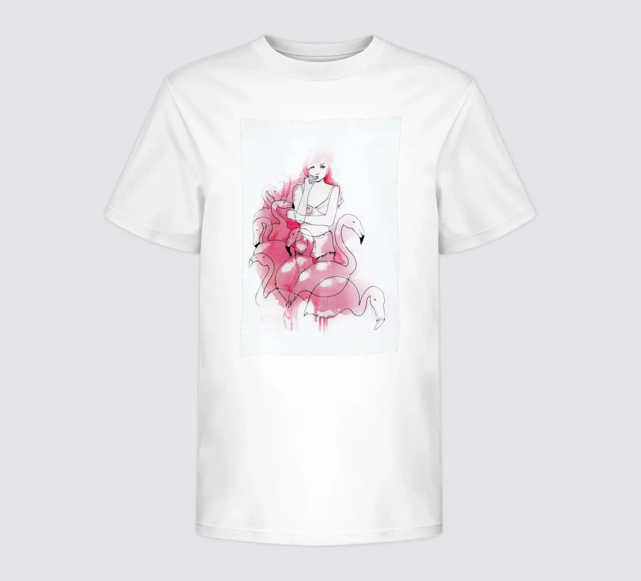 Pink Flamingos kids t-shirt by Ina Stanimirova