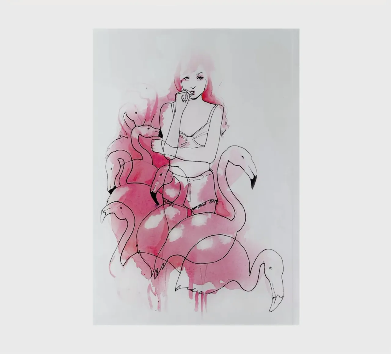 Pink Flamingos Notizbuch von Ina Stanimirova