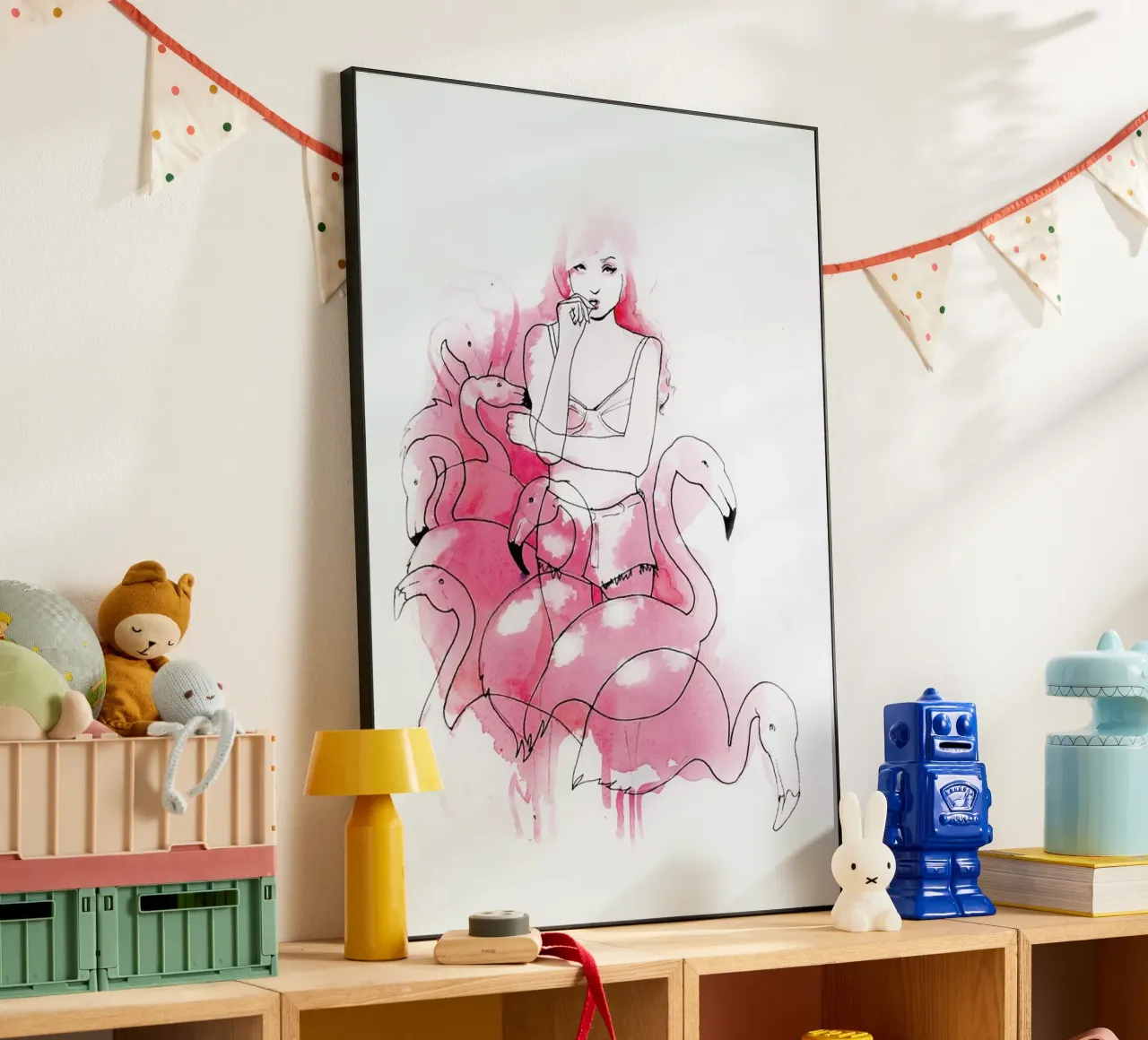 Pink Flamingos forex plate by Ina Stanimirova
