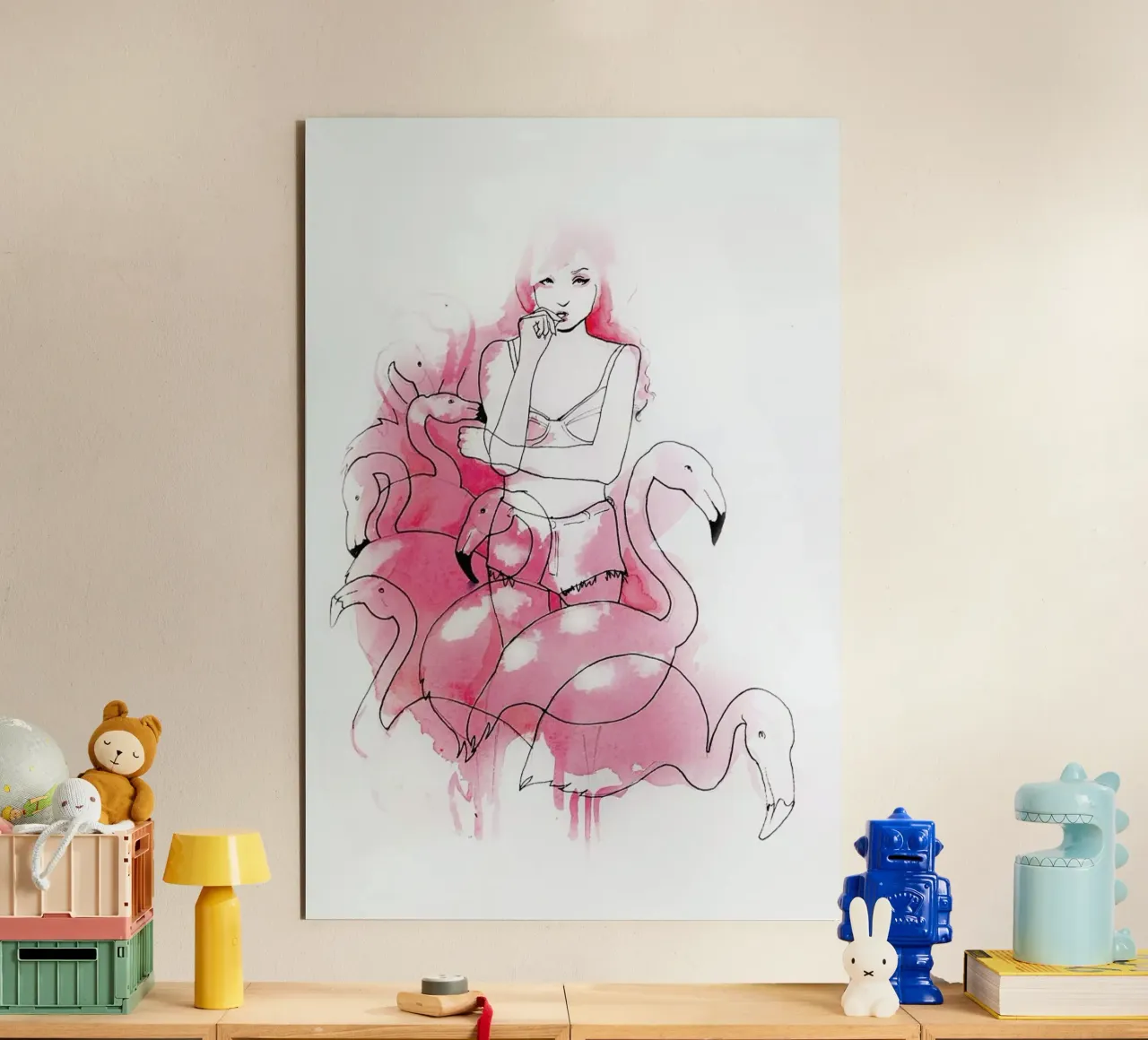 Pink Flamingos forex plate by Ina Stanimirova