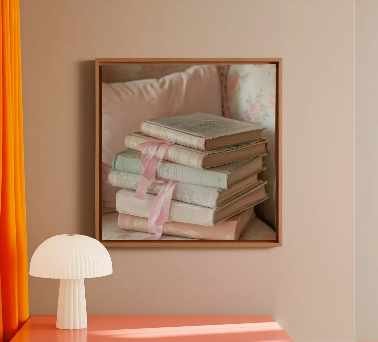 Whispers in Pink canvas met Baklijst van StillVibe Home