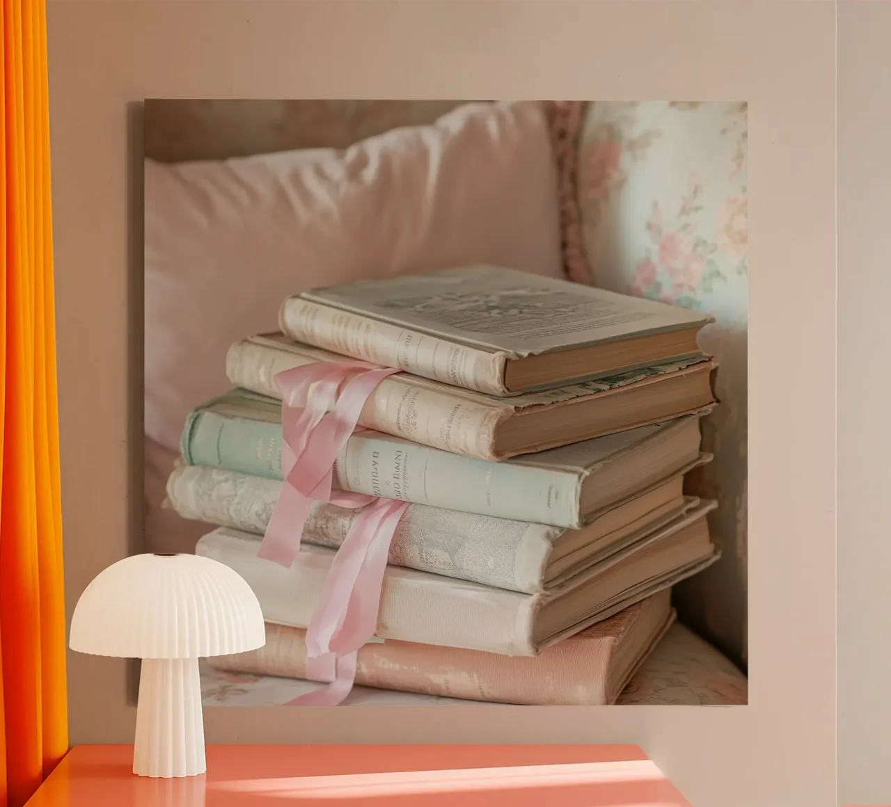 Whispers in Pink canvas met Baklijst van StillVibe Home