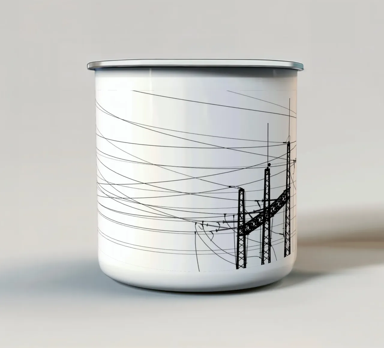 Impianto elettrico tazza in smalto da Tal Paz-Fridman